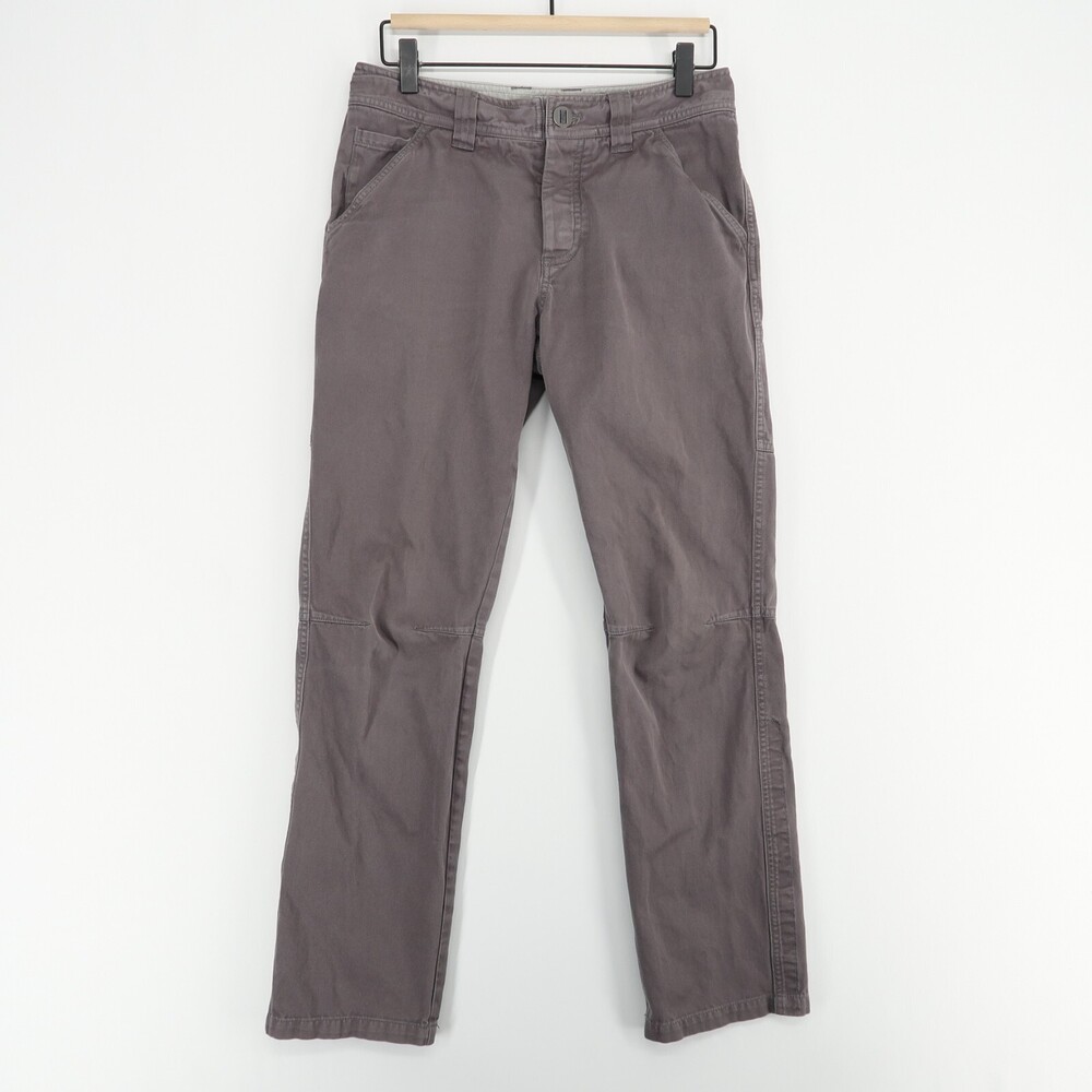 Nau Chino Pants Mens 28 Gray Button Fly 100% Cotton Reflective Cuff